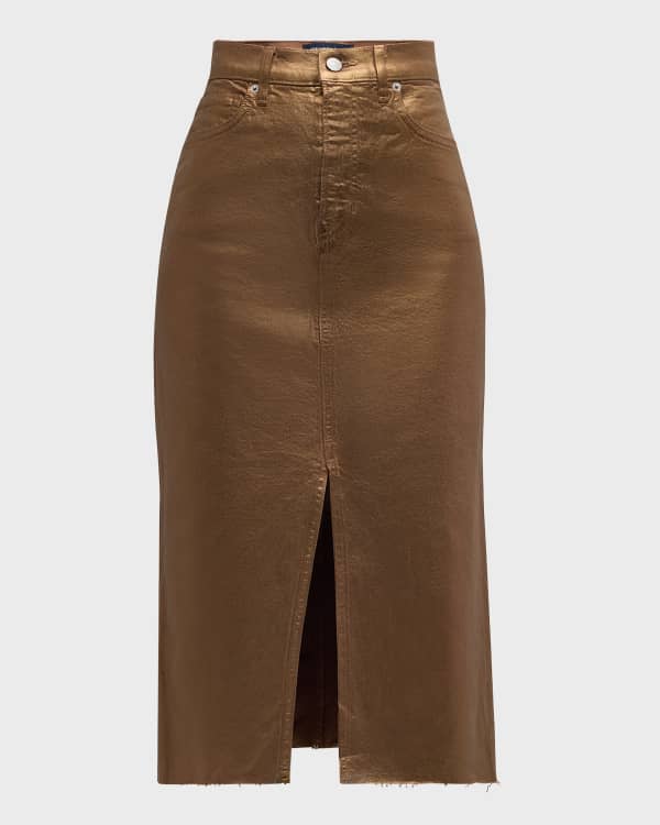 Derek lam metallic pleated skirt top