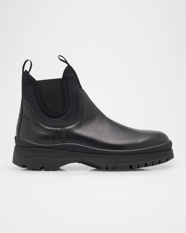 Christian Louboutin Men s Kicko Croc Suede Red Sole Chelsea Boots Neiman Marcus