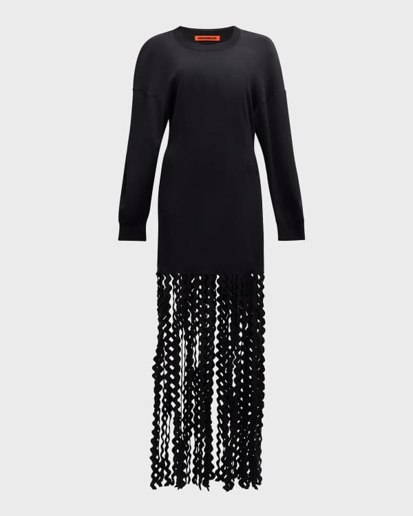 SIMONMILLER Axon Distorted Stripe Knit Dress | Neiman Marcus