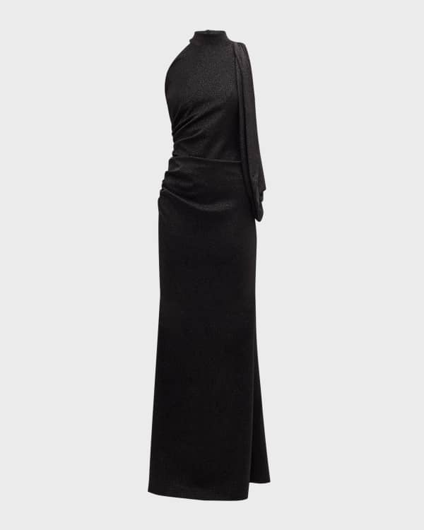 Aidan mattox cutout halter neck gown top