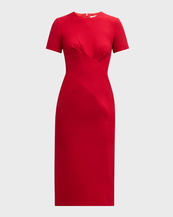 Escada Sport Delena Ruffle Sleeve Scuba Dress Neiman Marcus