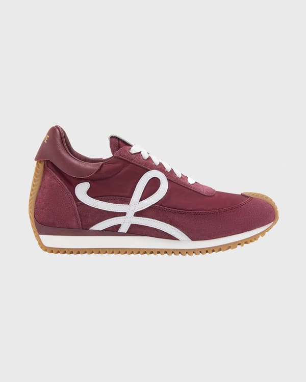 Fendi FF Mixed Leather Low Top Sneakers Neiman Marcus