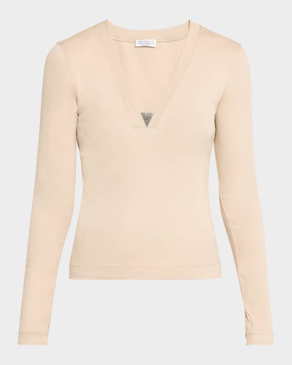 Emilio Pucci Abstract-Print Long-Sleeve Mesh T-Shirt Emilio Pucci Abstract-Print Long-Sleeve Mesh T-Shirt