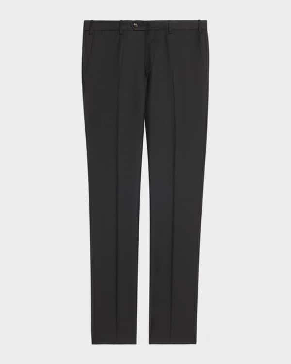 Emporio Armani Men's G-Line Flat Front Trousers | Neiman Marcus