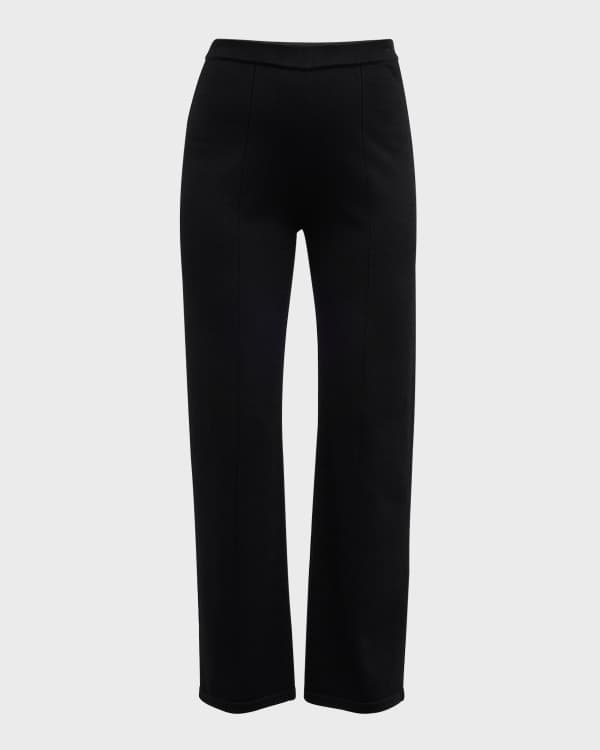 St. John Emma Marocain Cropped Pants, Caviar | Neiman Marcus display picture 1