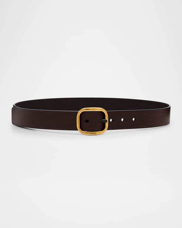 Loewe Reversible Anagram Leather Belt | Neiman Marcus