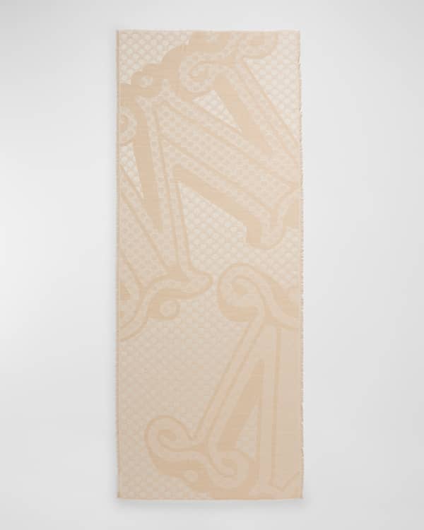 スカーフ SAINT LAURENT Cassandre silk foulard Beige 4294251-large.webp?w=3840