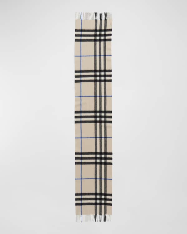 Burberry Half Mega Check Cashmere Scarf Neiman Marcus