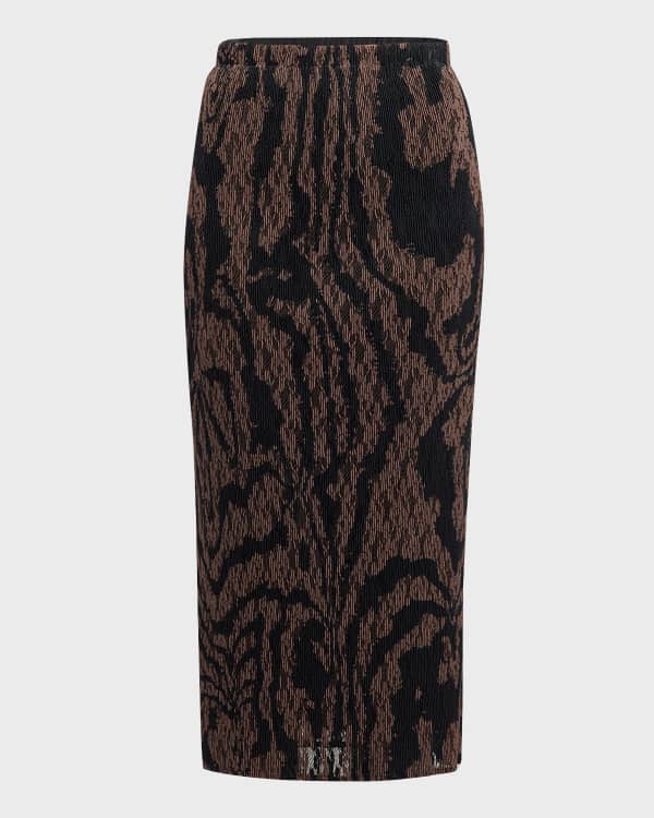 Front Slit Midi Pencil Skirt