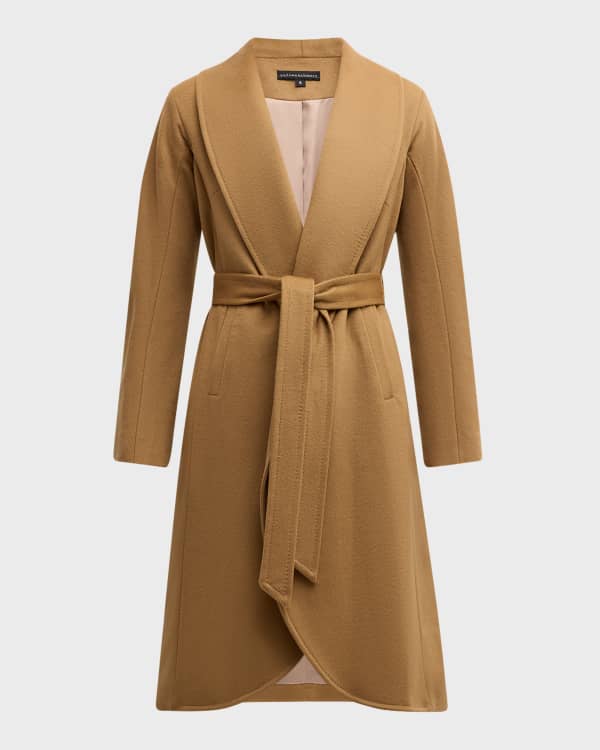 L Agence Venus Trench Coat with Contrast Trim Neiman Marcus