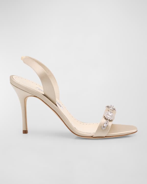 Manolo Blahnik Susa Crisscross Metallic Flat Sandals Neiman Marcus