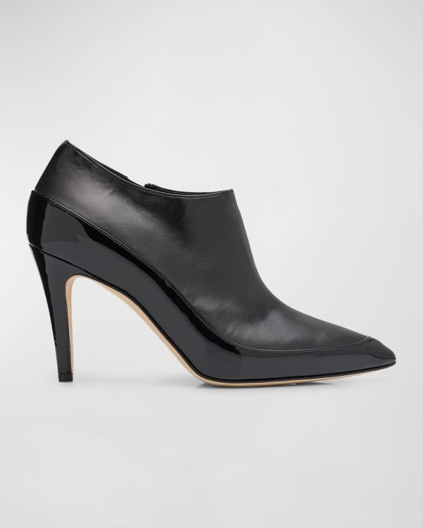 Manolo Blahnik Merasa Leather Booties Neiman Marcus