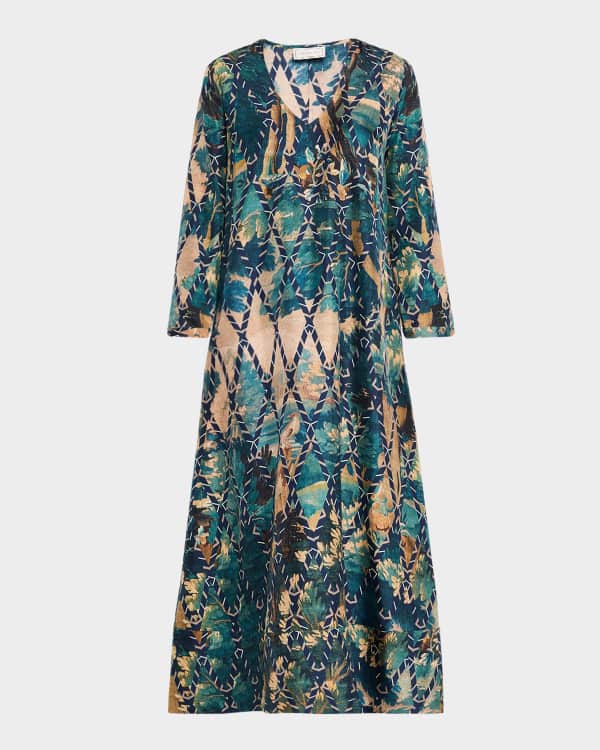 PINKO Refinado Taffeta Double Flounce Maxi Dress | Neiman Marcus PINKO Refinado Taffeta Double Flounce Maxi Dress | Neiman Marcus