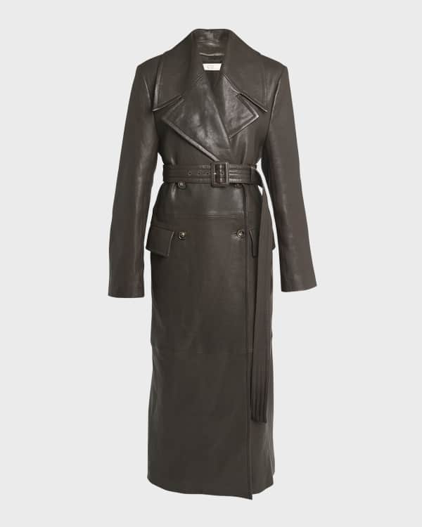 Burberry leather trench coat women's store