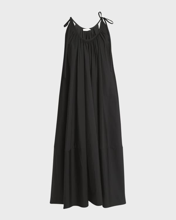 Gabriela Hearst Hunter Poncho Linen Maxi Dress | Neiman Marcus