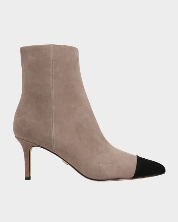 Schutz Bette Suede Pointed Toe Ankle Booties Neiman Marcus