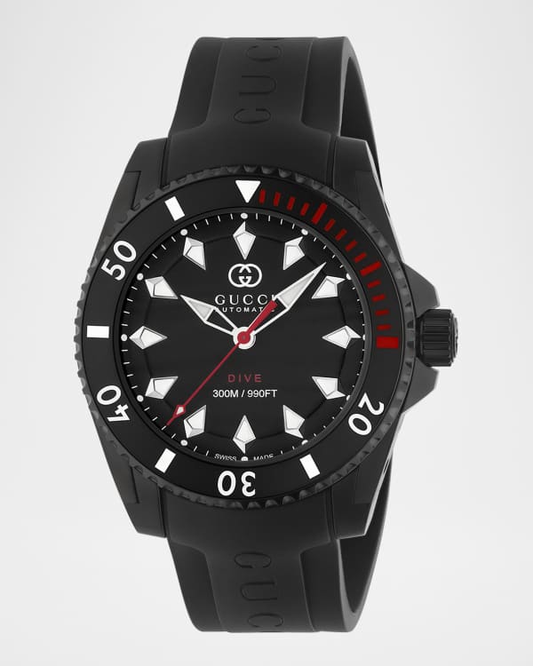 Gucci Gucci Interlocking 41mm Stainless Steel Rubber-Strap Watch