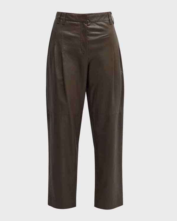 Akris leather pants best sale