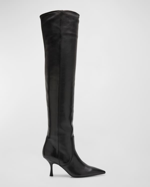 Stuart Weitzman 5050 Yuliana Leather Over The Knee Boots Neiman Marcus