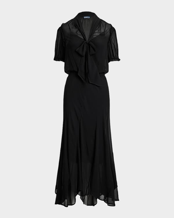 Polo Ralph Lauren Pleated Lace Trim Cotton Voile Midi Dress Neiman Marcus