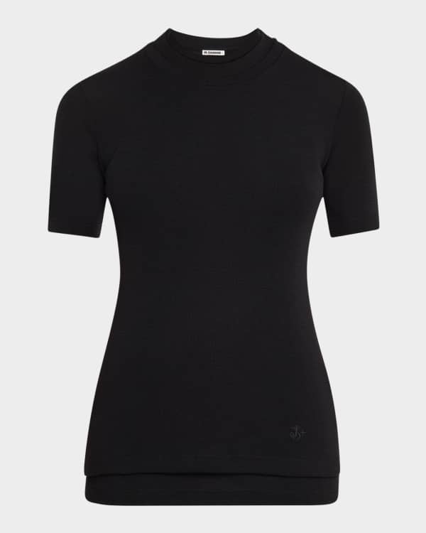 Simone Rocha Boxy T-Shirt with Corset Panel | Neiman Marcus Simone Rocha Boxy T-Shirt with Corset Panel | Neiman Marcus