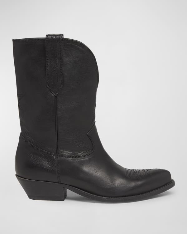 Santoni Fleeces Suede Calf-Length Boots | Neiman Marcus