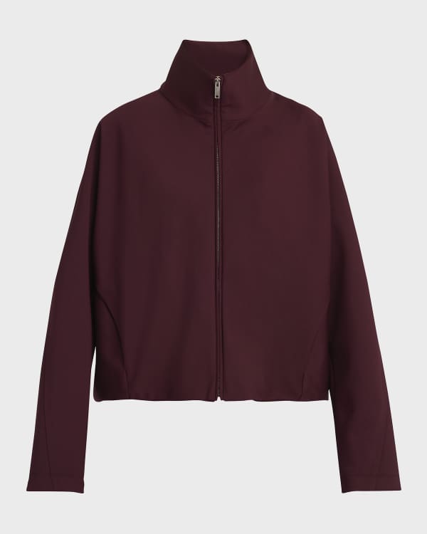 Eileen Fisher Organic Cotton Ponte Zip Jacket Neiman Marcus