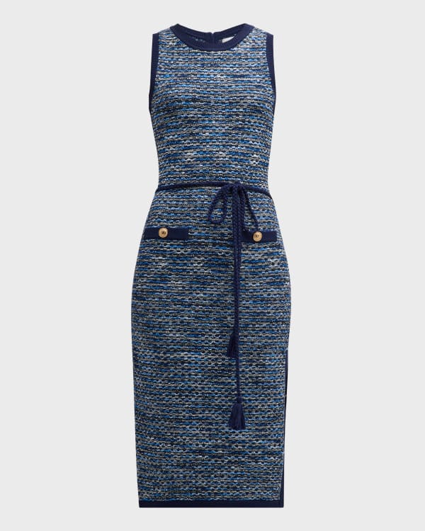 Milly Long Sleeve Pointelle Lace Mermaid Midi Dress Neiman Marcus