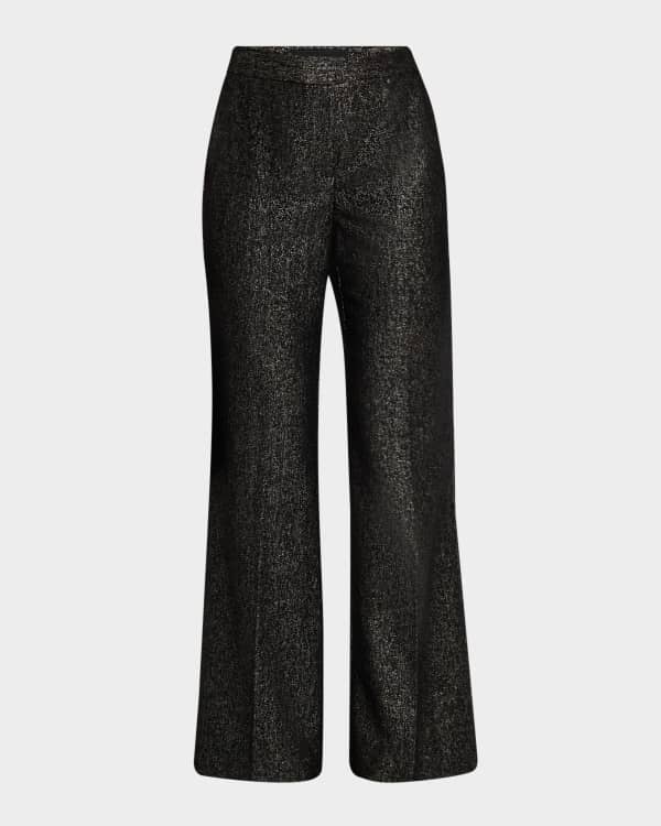 パンツ Rotate Birger Christensen Wide Leg Pants ROTATE BIRGER CHRISTENSEN Rotie Metallic Croc-Effect Coated