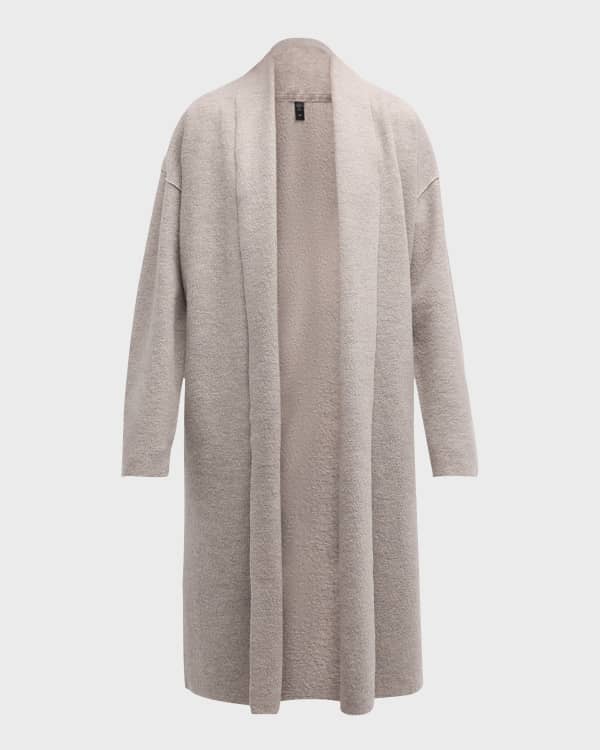 Eileen fisher plaid alpaca coat clearance