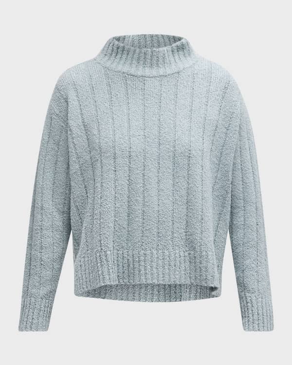 Eileen Fisher Missy Rib Knit Mock Neck Sweater Neiman Marcus