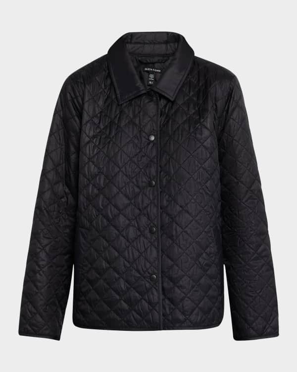 Eileen fisher quilted denim jacket top