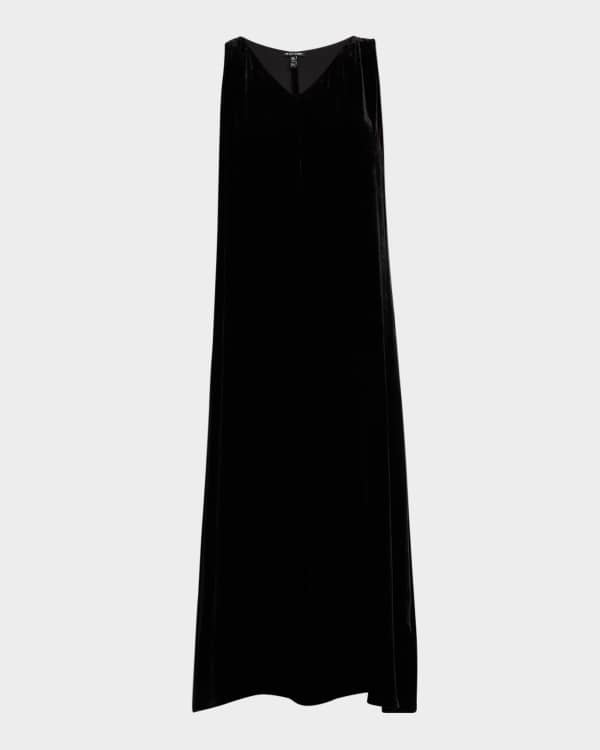Taima High Neck Sheer Pointelle Midi Dress - Black