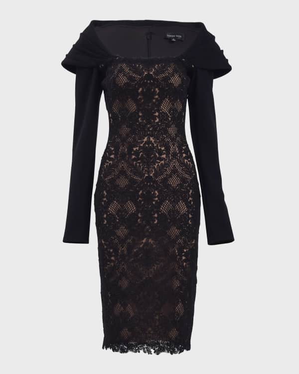 Vintage Lace Italian Bodycon Dress (M)