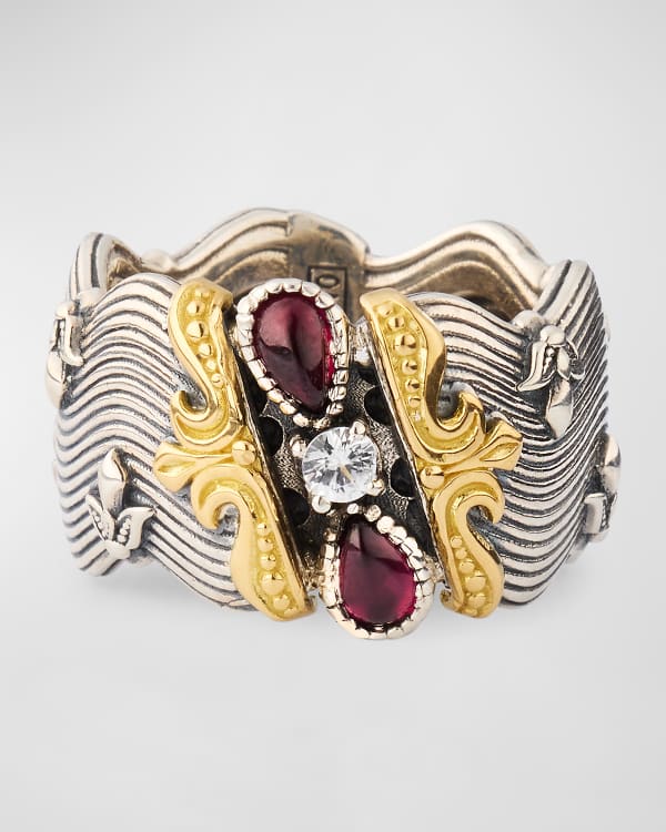 Konstantino Sterling Silver and 18K Gold Pearl Ring Neiman Marcus
