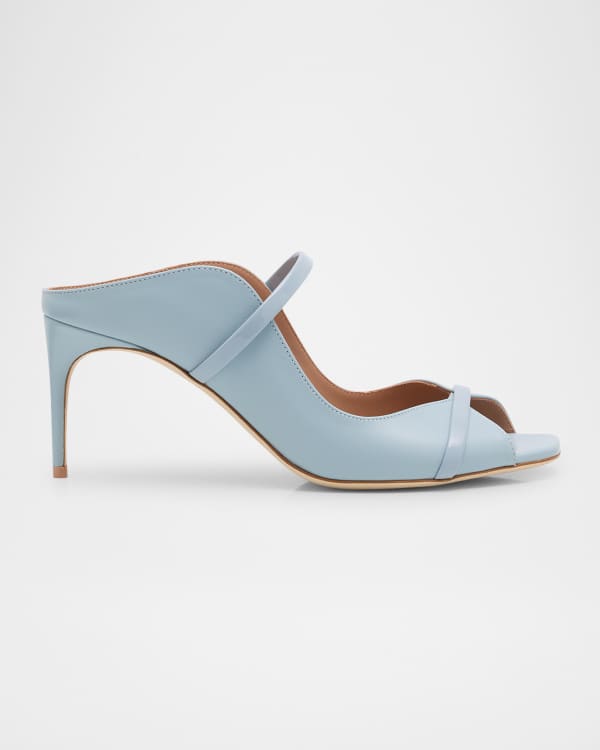 Malone Souliers 70mm Perforated Leather Mules Neiman Marcus