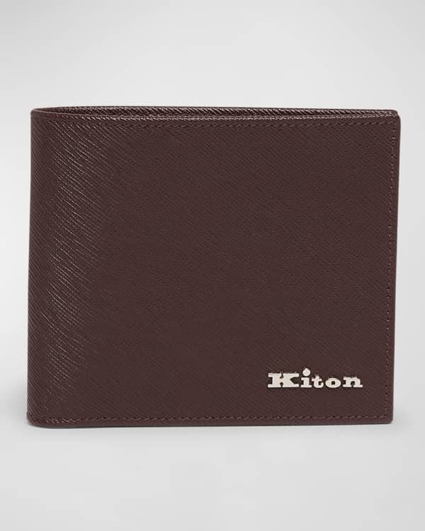 Burberry Men's TB-Plaqué Leather Money Clip Wallet | Neiman