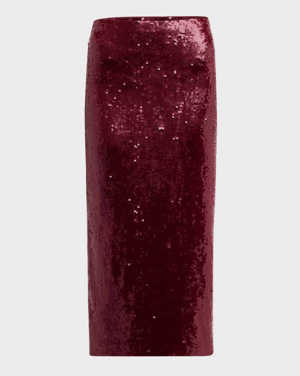 A.L.C. Joan Pull On Sequin Midi Skirt Neiman Marcus