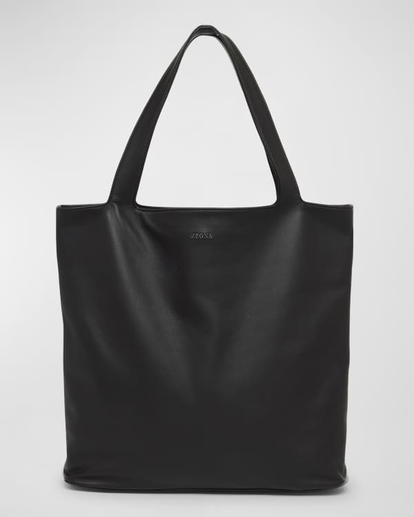 ZEGNA Men's Deerskin Tote Bag | Neiman Marcus