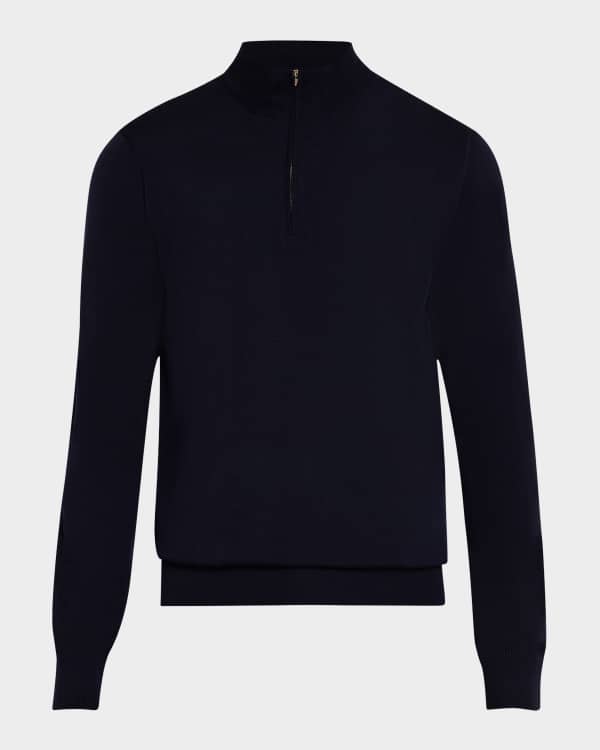 Emporio Armani Men's Wool Textured Knit Crewneck Sweater