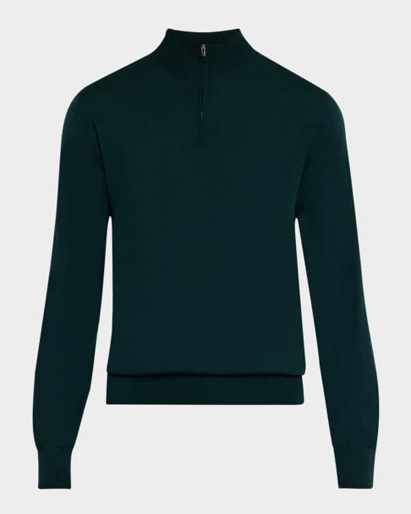Emporio Armani Men's Wool Geometric Crewneck Sweater