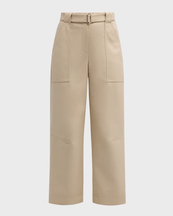 Apiece Apart Monterey Cropped Straight Leg Leather Pants Neiman Marcus