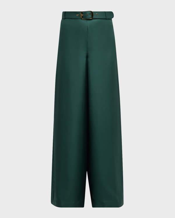THE ROW Barrie Drawstring Wide-Leg Pants | Neiman Marcus