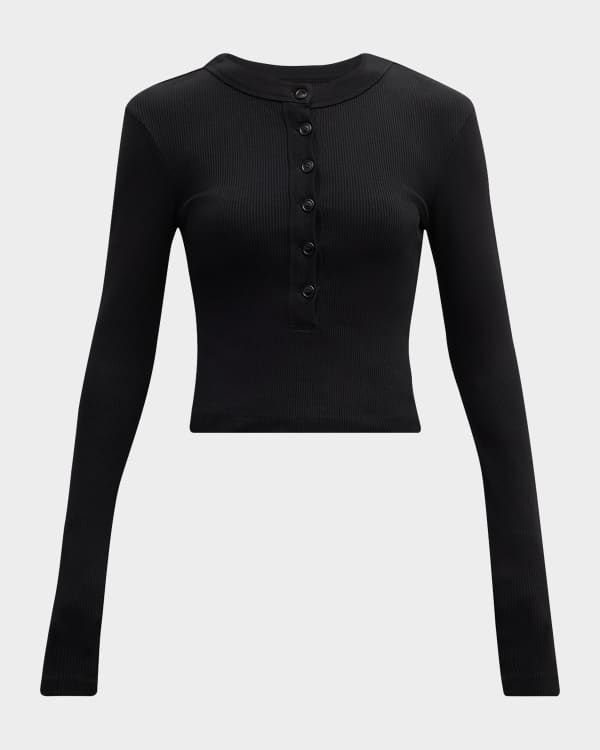Dolce&Gabbana x SKIMS Cotton Jersey Long-Sleeve T-Shirt | Neiman Marcus