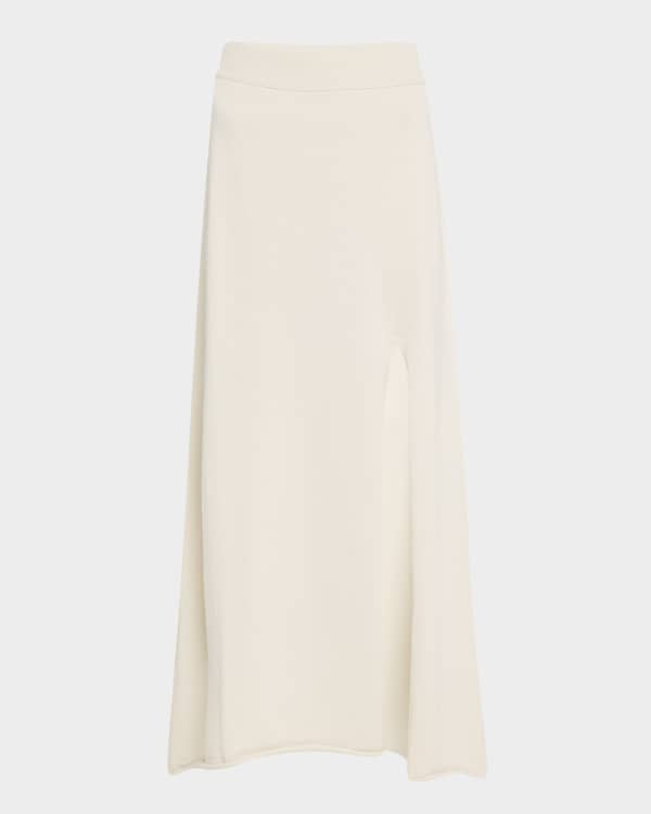 Stand And Stare Knit Maxi Skirt White