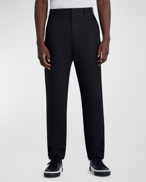 Issey Miyake Men's Pleated Wool Tweed Trousers | Neiman Marcus