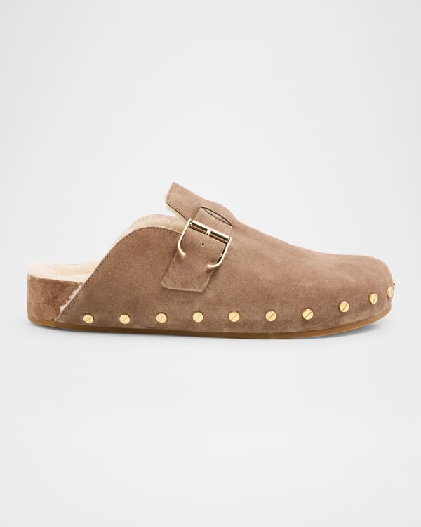 See by Chloe Viviane Suede Buckle Mule Clogs Neiman Marcus