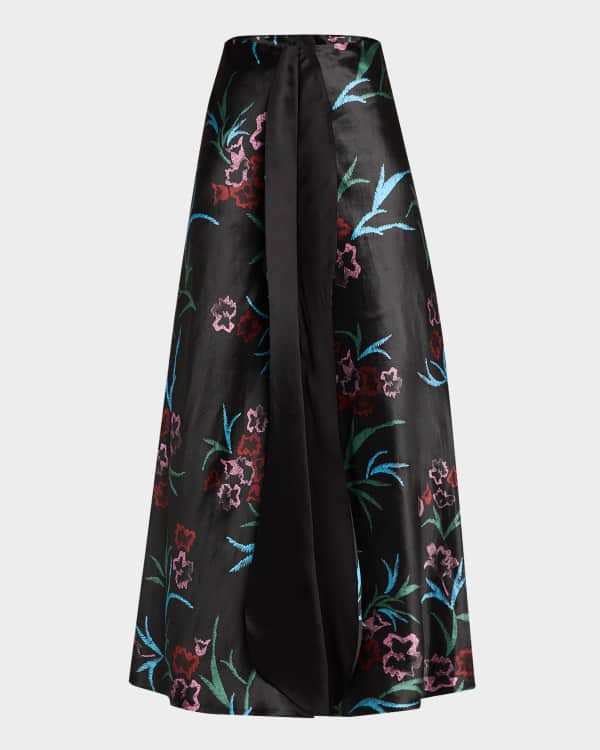 Brunello Cucinelli Satin Cady Long Mermaid Skirt | Neiman Marcus