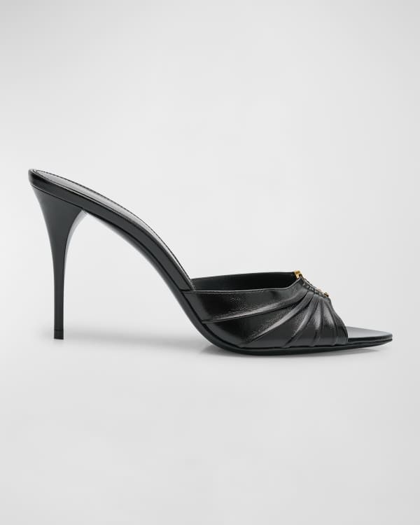 サンダル・ミュール SALVATORE FERRAGAMO Black Leather Lyrai Thong Mules Lyrai leather sandals in black - Ferragamo | Mytheresa