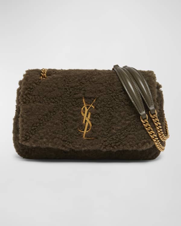 Saint Laurent Niki Large YSL Shoulder Bag in Faux Fur Neiman Marcus